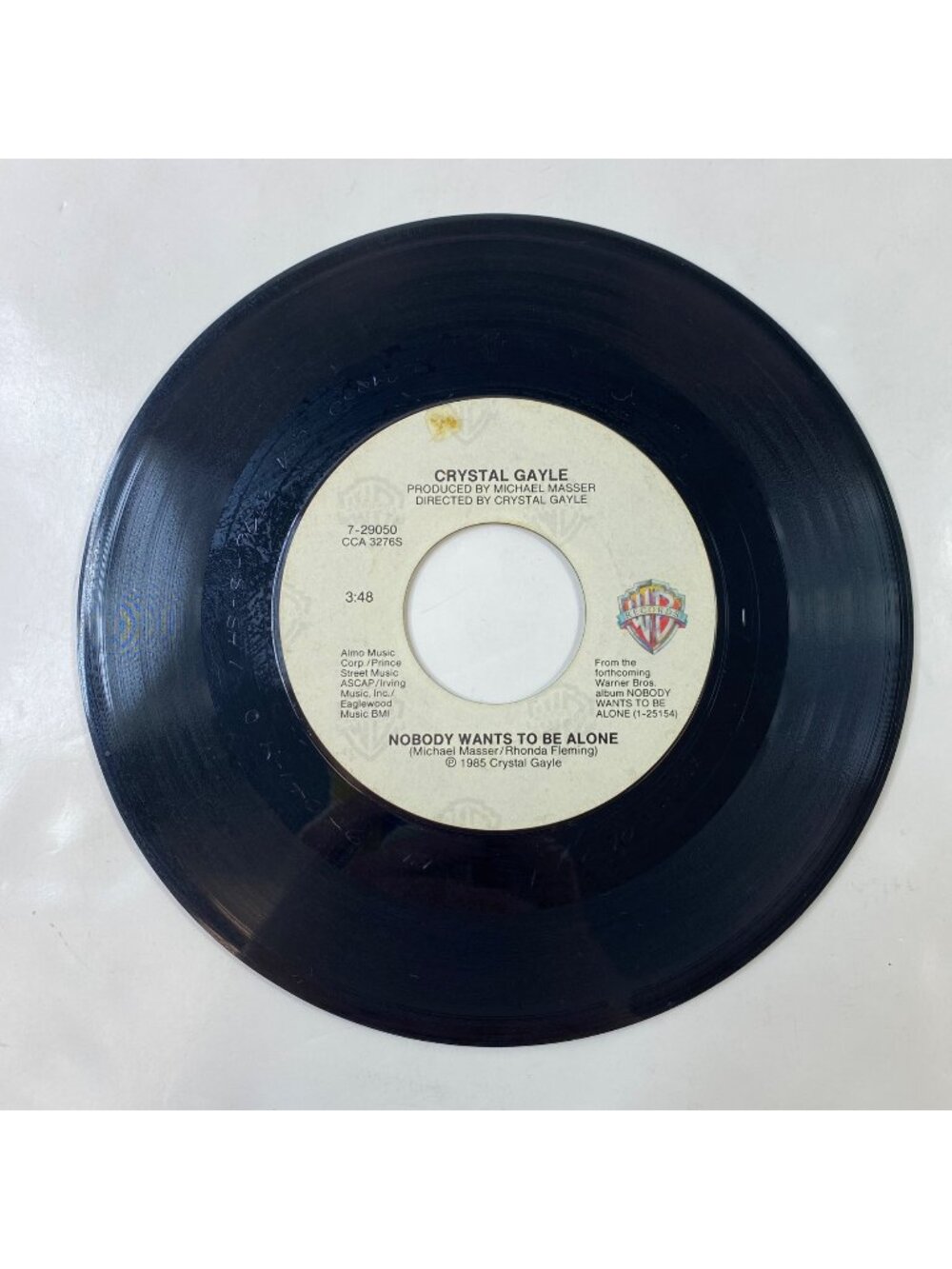 Crystal Gayle 45 Rpm Vinyl Single Nobody Wants To Be Alone Comedy Country Banger